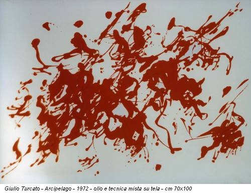 Giulio Turcato - Arcipelago - 1972 - olio e tecnica mista su tela - cm 70x100
