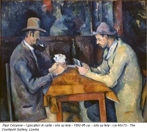 Paul Cézanne - I giocatori di carte - olio su tela - 1892-95 ca. - olio su tela - cm 60x73 - The Courtauld Gallery, Londra