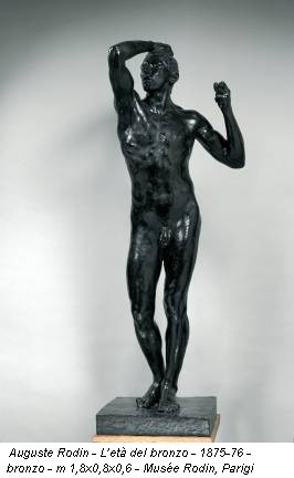 Auguste Rodin - L’età del bronzo - 1875-76 - bronzo - m 1,8x0,8x0,6 - Musée Rodin, Parigi