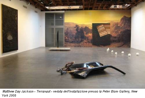 Matthew Day Jackson - Terranaut - veduta dell'installazione presso la Peter Blum Gallery, New York 2008