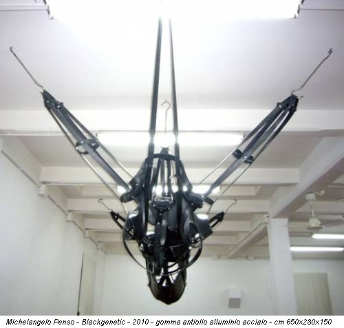 Michelangelo Penso - Blackgenetic - 2010 - gomma antiolio alluminio acciaio - cm 650x280x150