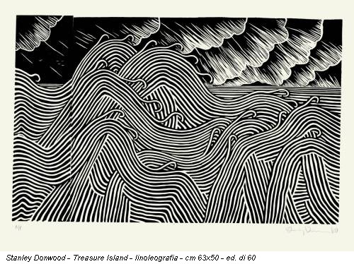 Stanley Donwood - Treasure Island - linoleografia - cm 63x50 - ed. di 60