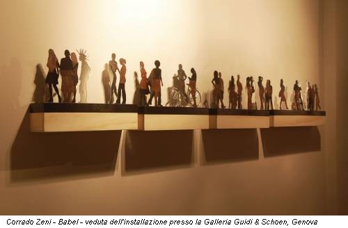 Corrado Zeni - Babel - veduta dell'installazione presso la Galleria Guidi & Schoen, Genova