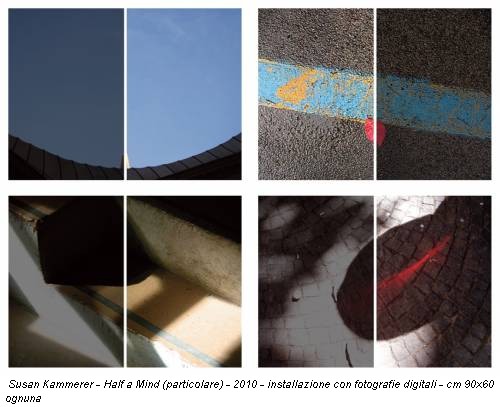 Susan Kammerer - Half a Mind (particolare) - 2010 - installazione con fotografie digitali - cm 90x60 ognuna