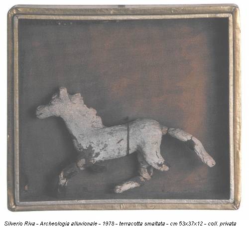 Silverio Riva - Archeologia alluvionale - 1978 - terracotta smaltata - cm 53x37x12 - coll. privata