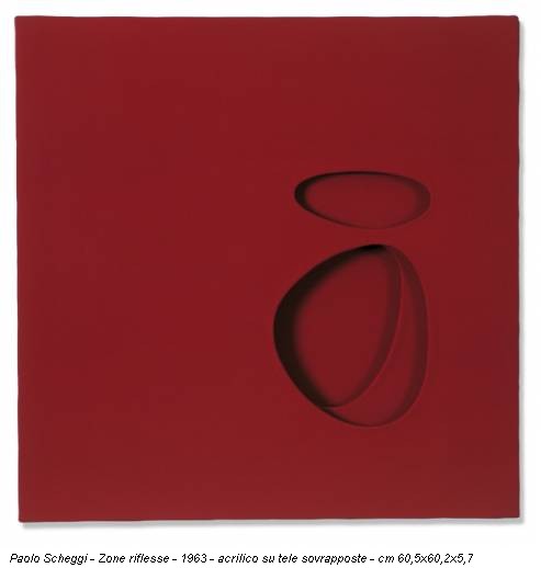 Paolo Scheggi - Zone riflesse - 1963 - acrilico su tele sovrapposte - cm 60,5x60,2x5,7