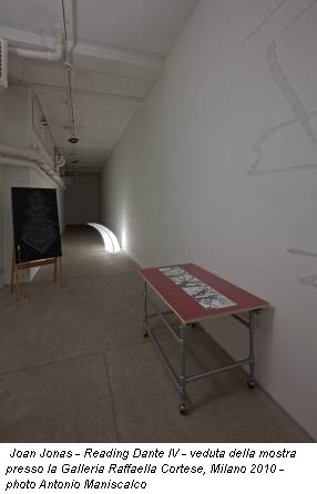 Joan Jonas - Reading Dante IV - veduta della mostra presso la Galleria Raffaella Cortese, Milano 2010 - photo Antonio Maniscalco