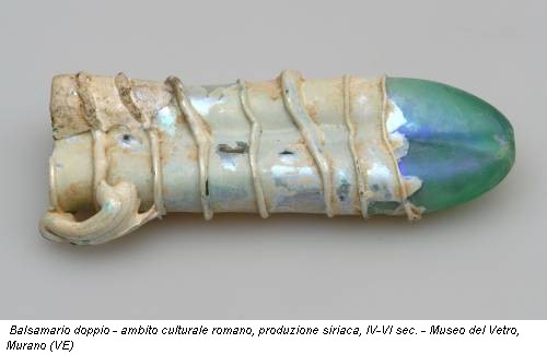 Balsamario doppio - ambito culturale romano, produzione siriaca, IV-VI sec. - Museo del Vetro, Murano (VE)