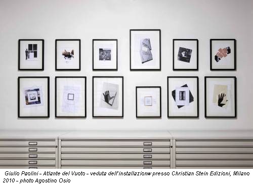 Giulio Paolini - Atlante del Vuoto - veduta dell’installazionw presso Christian Stein Edizioni, Milano 2010 - photo Agostino Osio