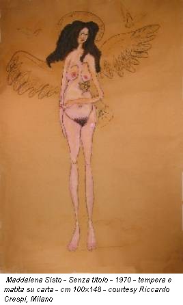 Maddalena Sisto - Senza titolo - 1970 - tempera e matita su carta - cm 100x148 - courtesy Riccardo Crespi, Milano