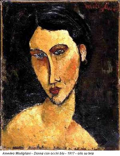 Amedeo Modigliani - Donna con occhi blu - 1917 - olio su tela