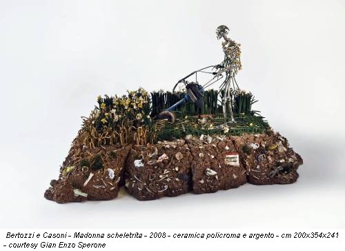Bertozzi e Casoni - Madonna scheletrita - 2008 - ceramica policroma e argento - cm 200x354x241 - courtesy Gian Enzo Sperone
