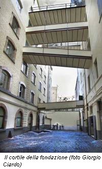 Il cortile della fondazione (foto Giorgio Ciardo)