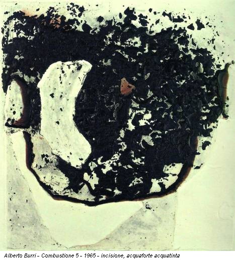 Alberto Burri - Combustione 5 - 1965 - incisione, acquaforte acquatinta