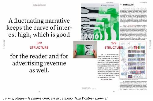 Turning Pages - le pagine dedicate al catalogo della Whitney Biennial