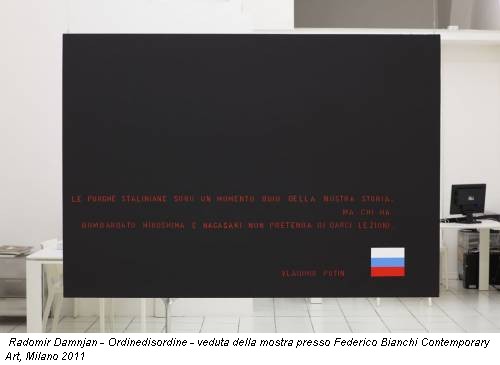 Radomir Damnjan - Ordinedisordine - veduta della mostra presso Federico Bianchi Contemporary Art, Milano 2011