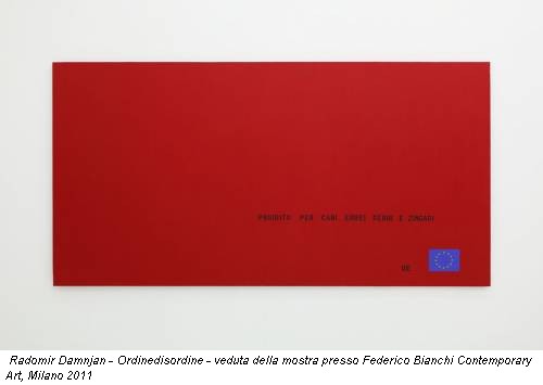 Radomir Damnjan - Ordinedisordine - veduta della mostra presso Federico Bianchi Contemporary Art, Milano 2011