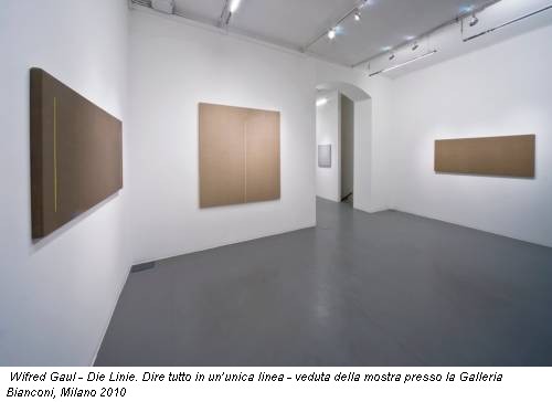 Wifred Gaul - Die Linie. Dire tutto in un’unica linea - veduta della mostra presso la Galleria Bianconi, Milano 2010