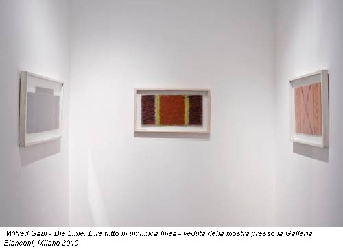 Wifred Gaul - Die Linie. Dire tutto in un’unica linea - veduta della mostra presso la Galleria Bianconi, Milano 2010