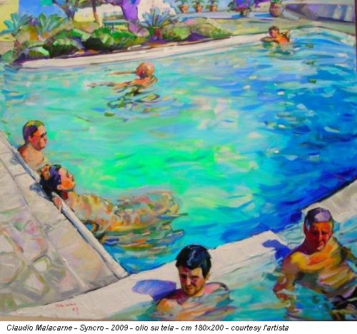 Claudio Malacarne - Syncro - 2009 - olio su tela - cm 180x200 - courtesy l'artista