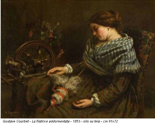 Gustave Courbet - La filatrice addormentata - 1853 - olio su tela - cm 91x72