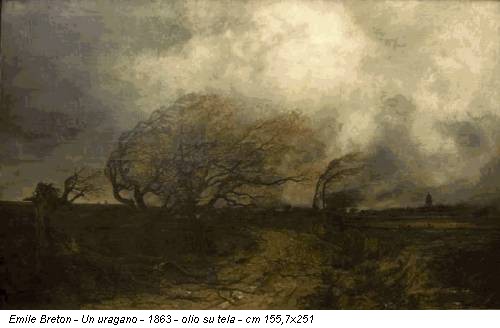 Emile Breton - Un uragano - 1863 - olio su tela - cm 155,7x251