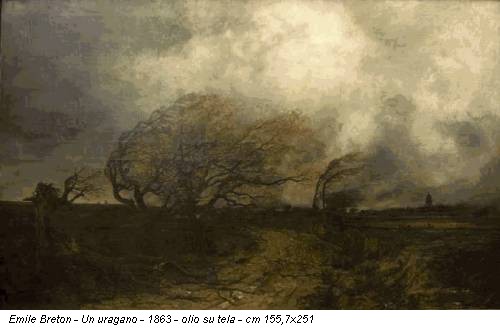 Emile Breton - Un uragano - 1863 - olio su tela - cm 155,7x251