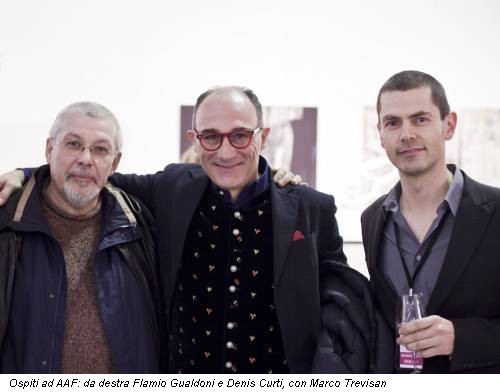Ospiti ad AAF: da destra Flamio Gualdoni e Denis Curti, con Marco Trevisan