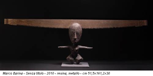 Marco Barina - Senza titolo - 2010 - resina, metallo - cm 51,5x161,2x30