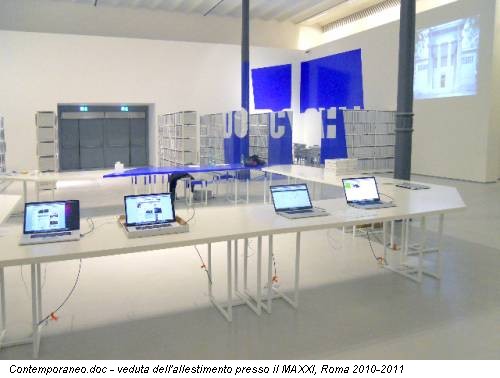 Contemporaneo.doc - veduta dell'allestimento presso il MAXXI, Roma 2010-2011
