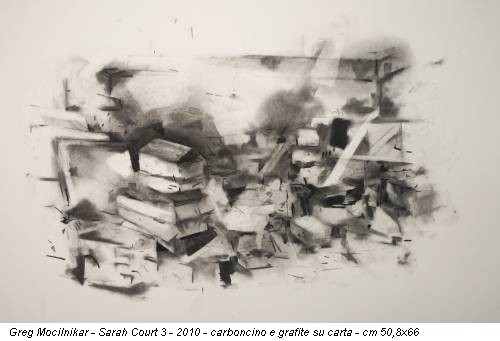 Greg Mocilnikar - Sarah Court 3 - 2010 - carboncino e grafite su carta - cm 50,8x66