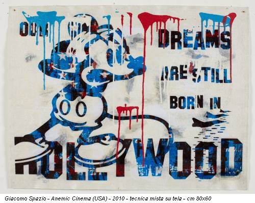 Giacomo Spazio - Anemic Cinema (USA) - 2010 - tecnica mista su tela - cm 80x60