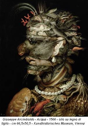 Giuseppe Arcimboldo - Acqua - 1566 - olio su legno di tiglio - cm 66,5x50,5 - Kunsthistorisches Museum, Vienna