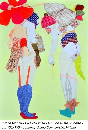 Elena Monzo - DJ Set - 2010 - tecnica mista su carta - cm 100x150 - courtesy Studio Cannaviello, Milano