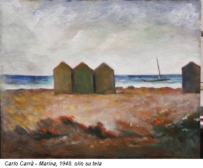 Carlo Carrà - Marina, 1948. olio su tela