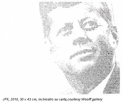 JFK, 2010, 30 x 43 cm, inchiostro su carta,courtesy Woolff gallery