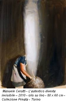 Manuele Cerutti - L’autentico diventa invisibile – 2010 - olio su lino - 80 x 60 cm - Collezione Privata - Torino