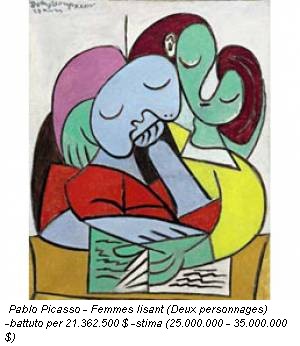 Pablo Picasso - Femmes lisant (Deux personnages) -battuto per 21.362.500 $ -stima (25.000.000 - 35.000.000 $)