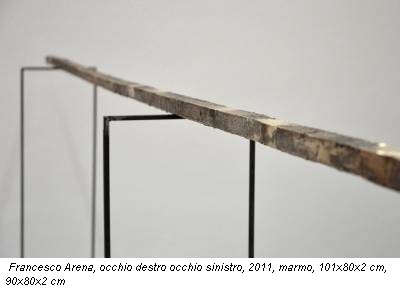 Francesco Arena, occhio destro occhio sinistro, 2011, marmo, 101x80x2 cm, 90x80x2 cm