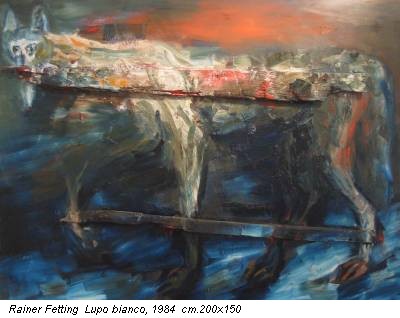 Rainer Fetting Lupo bianco, 1984 cm.200x150