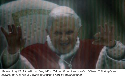 Senza titolo, 2011 Acrilico su tela, 140 x 254 cm. Collezione privata. Untitled, 2011 Acrylic on canvas, 55,12 x 100 in. Private collection. Photo by Maria Enquist