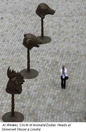 Ai Weiwei, Circle of Animals/Zodiac Heads al Somerset House a Londra