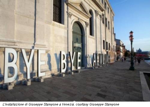 L'installazione di Giuseppe Stampone a Venezia. courtasy Giuseppe Stampone