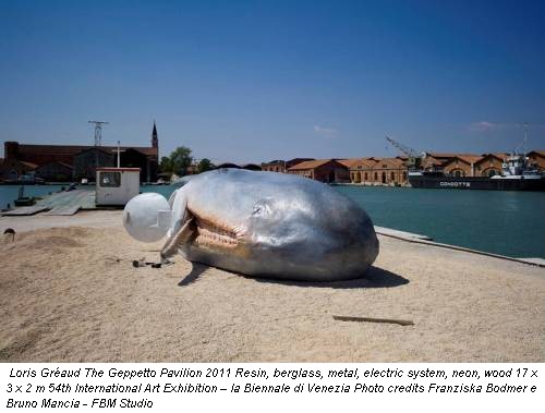 Loris Gréaud The Geppetto Pavilion 2011 Resin, berglass, metal, electric system, neon, wood 17 x 3 x 2 m 54th International Art Exhibition – la Biennale di Venezia Photo credits Franziska Bodmer e Bruno Mancia - FBM Studio