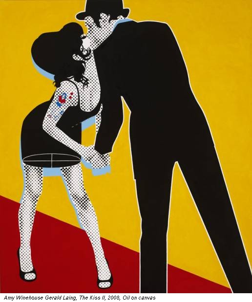 Amy Winehouse Gerald Laing, The Kiss II, 2008, Oil on canvas