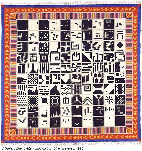 Alighiero Boetti, Alternando da 1 a 100 e viceversa, 1993