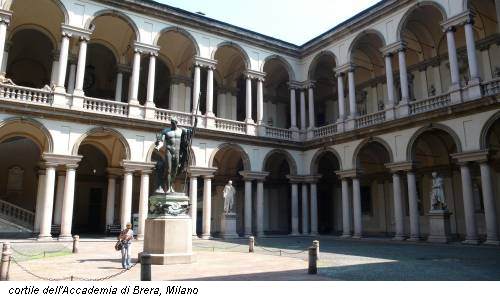 cortile dell'Accademia di Brera, Milano