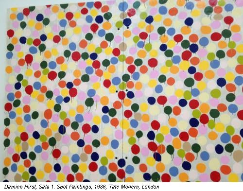 Damien Hirst, Sala 1. Spot Paintings, 1986, Tate Modern, London