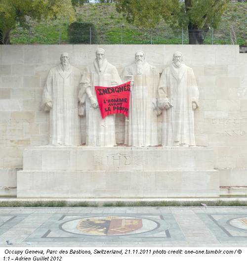 Occupy Geneva, Parc des Bastions, Switzerland, 21.11.2011 photo credit: one-one.tumblr.com / © 1:1 - Adrien Guillet 2012