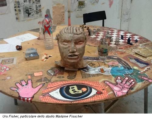 Urs Fisher, particolare dello studio Madame Fisscher